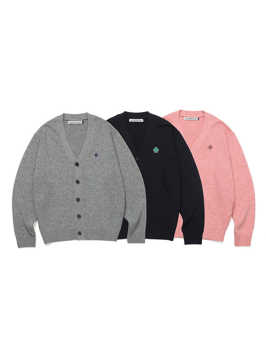 HOB CLOVER CARDIGAN_MELANGE PINK