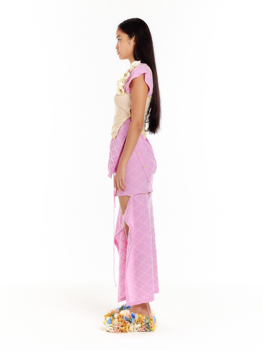 UEE Transformative Logo Jacquard Skirt - Light Pink