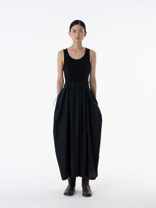 【最終値下げ】AMOMENTO SHEER JERSEY DRESS ワンピース 아모멘토]SHEER JERSEY DRESS (2COLORS)