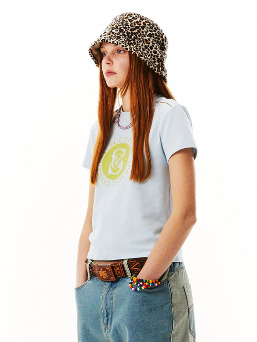 스컬프터]Varsity Logo Tee Pale Blue
