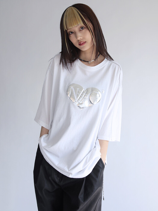 SIVER HEART UGLY FIT T-SHIRT WHITE
