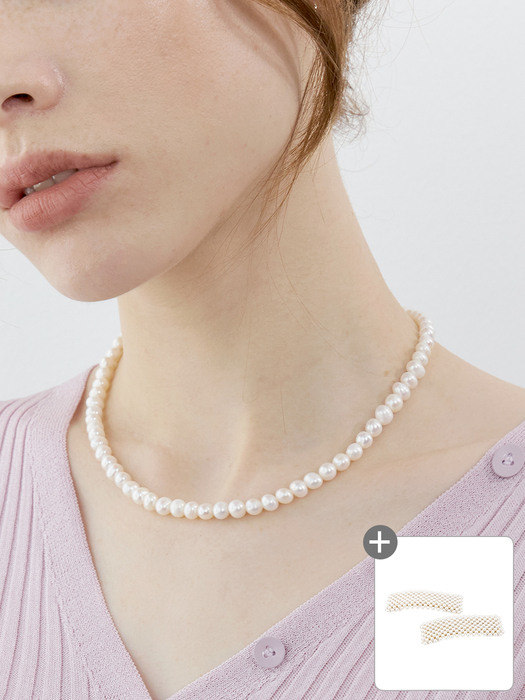 Natural Pearl Necklace, Claire
