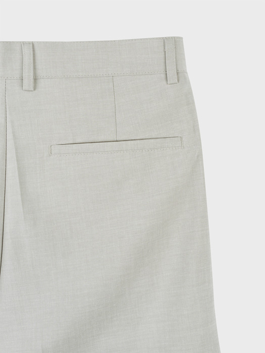 LINEN BLEND WIDE TUCK SLACKS_IVORY