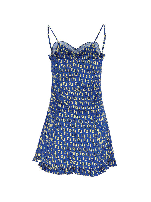 [22SS] L Signature Frill Dress - Royal Blue