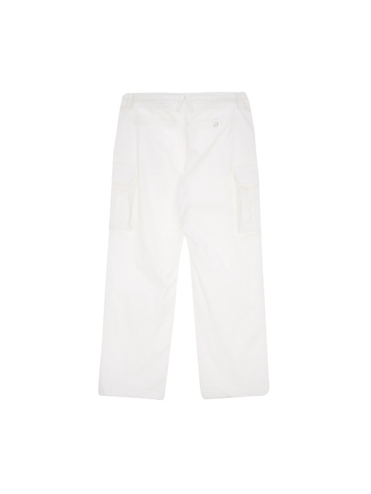 CARGO COTTON PANTS IN WHITE