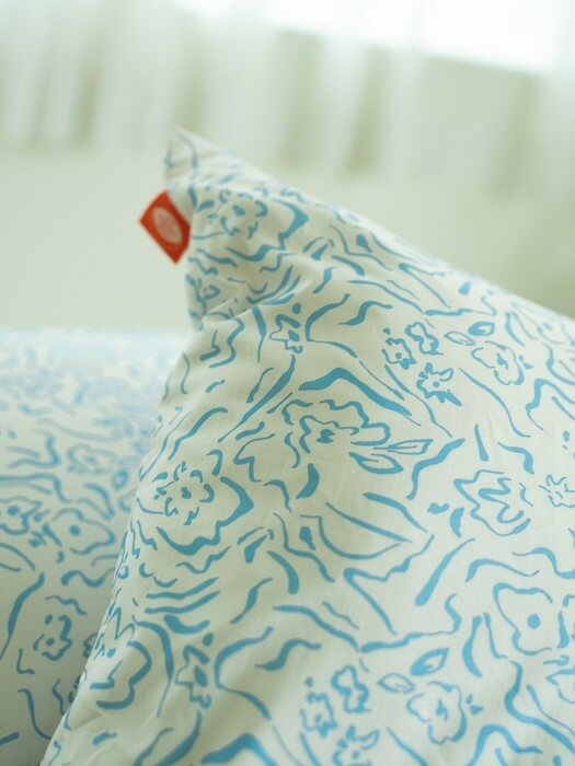drawing sky pillow cover 패턴 고밀도 순면 베개커버