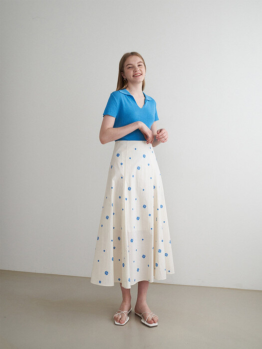 Flower flare skirt - 3 color