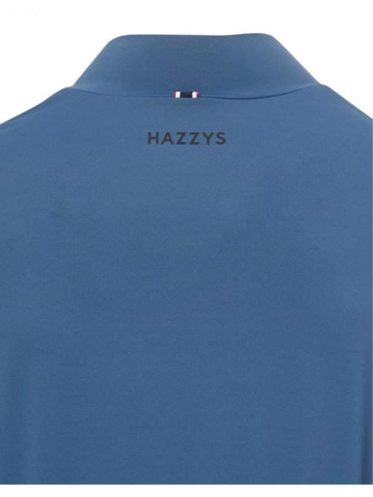 [22SS 헤지스 골프 남성]블루 하이넥 하이브리드 냉감긴팔 티셔츠_HUTS2B341B3