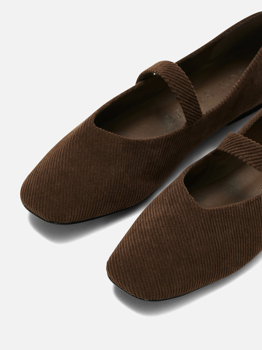 Rowie mary jane shoes Corduroy Brown