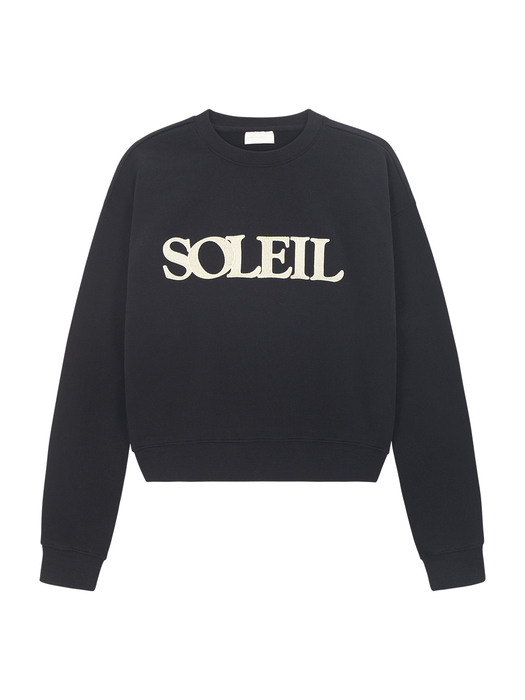 Luster Soleil Crop Sweatshirts [Black]