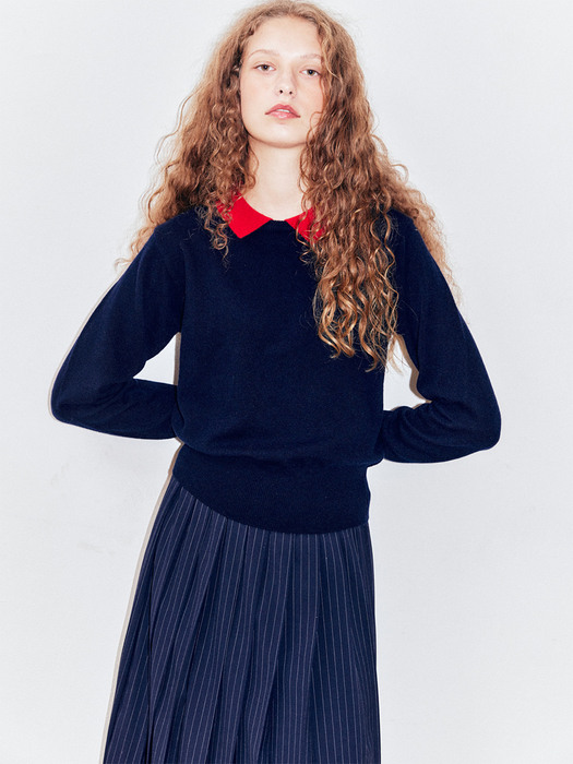 Magarret Collared Sweater Top