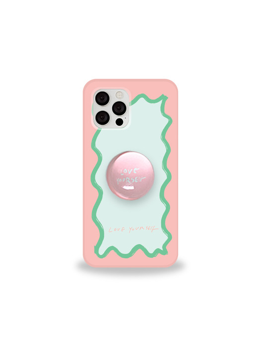 [SET] Present series : Pink letter phone case 