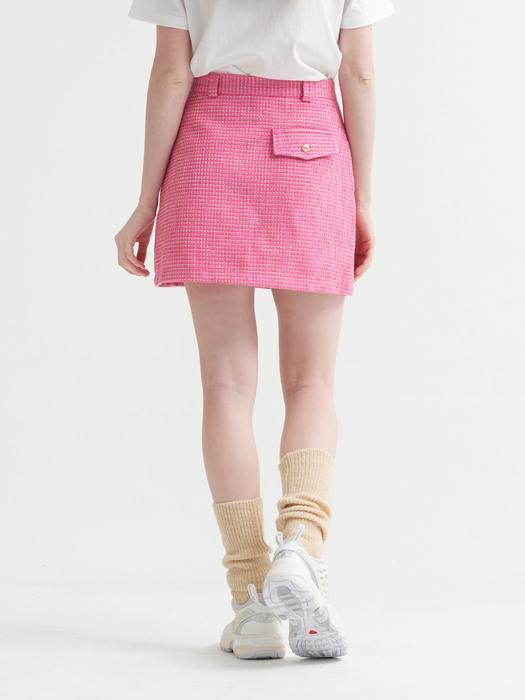 Pink Tweed Skirt