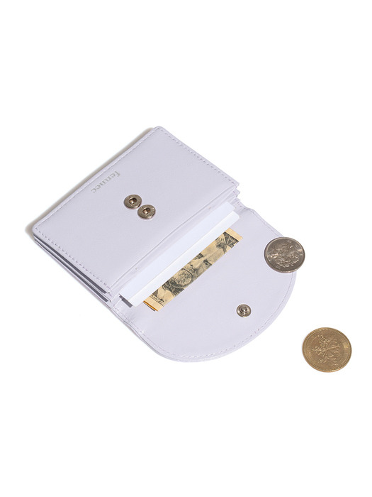 페넥]CRINKLE HALFMOON MINI WALLET - FOG LAVENDER