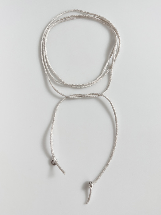 Shiny String Tie Necklace / 2color