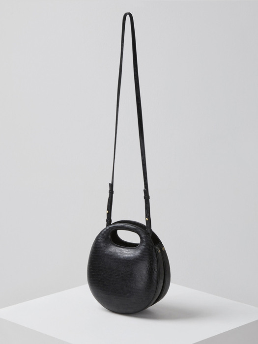 Shell bagel bag(Lizard black)