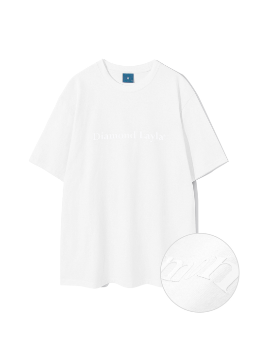 Silicone Logo Short Sleeve T-shirt T77 White