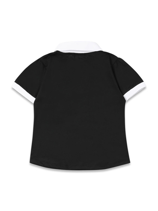  zip-up puff cool tech T-shirt black