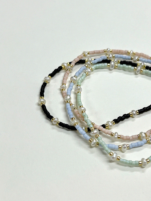 PEARL BEADS STRING BRACELET (4colors) AB223003