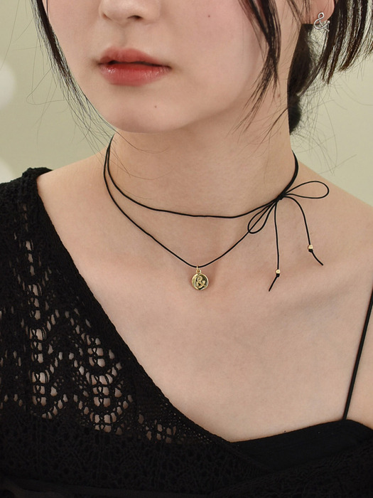 pendant black string necklace