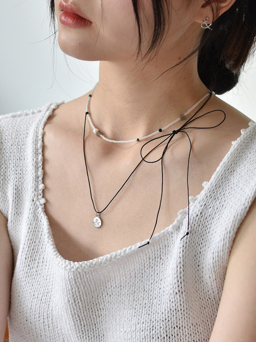 pendant black string necklace