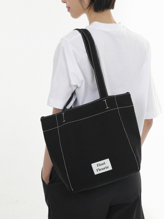 Brisa Canvas shoulder bag_Black