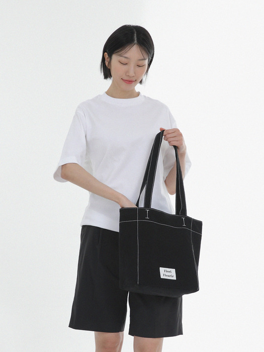 Brisa Canvas shoulder bag_Black