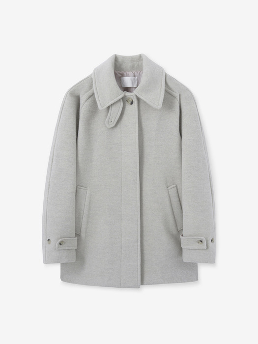 raglan sleeves half coat_oatmeal