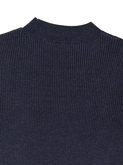 CUT OUT DETAIL KNIT TOP [NAVY]
