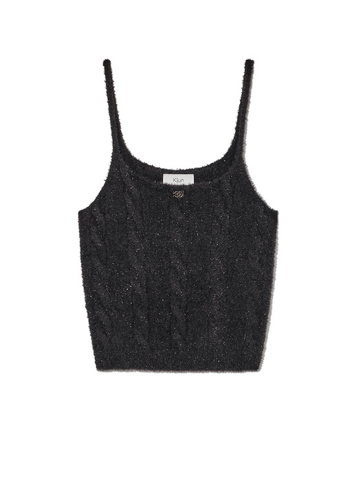 Starry Knit Tank Top Chacoal