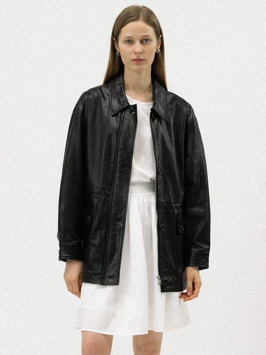 90s tessa leather jacket (Lambskin)