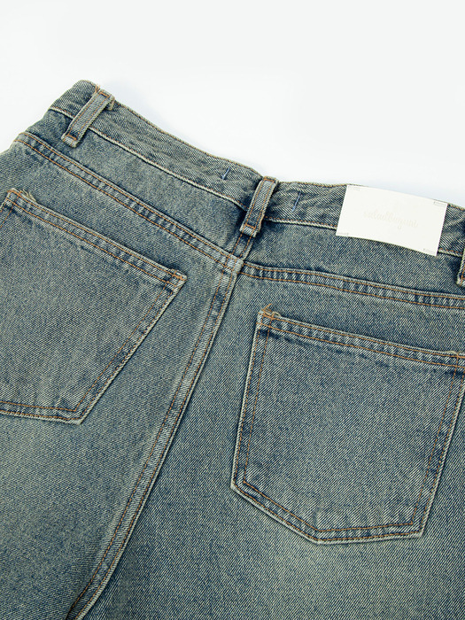 Normal Semi Wide Denim Pants_vintage blue