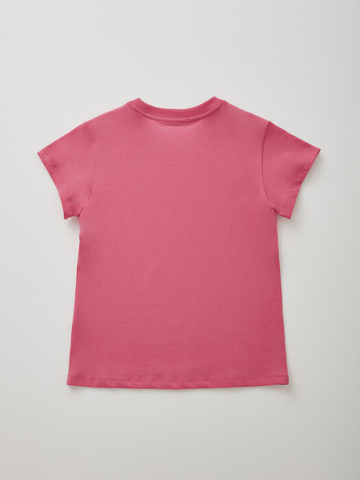 해븐 반팔 기본 핏 티셔츠 핑크