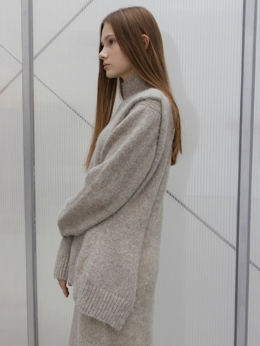 Mohair Maxi Knit Dress  Grey (WE3X5UT773)