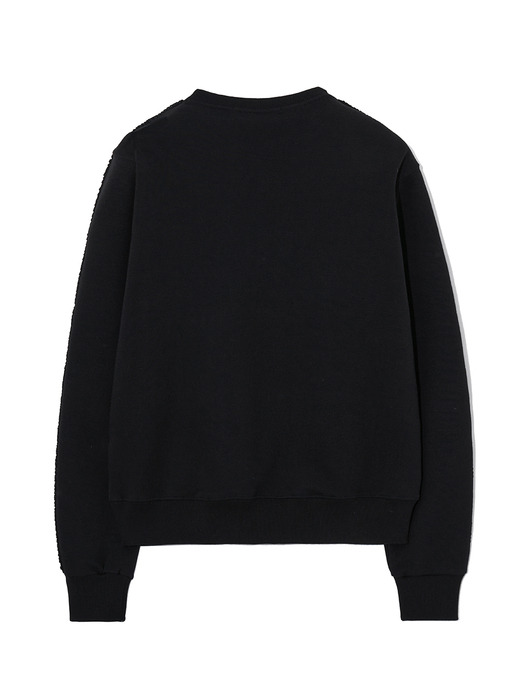 RCC Embo V Neck Sweatshirt [BLACK]