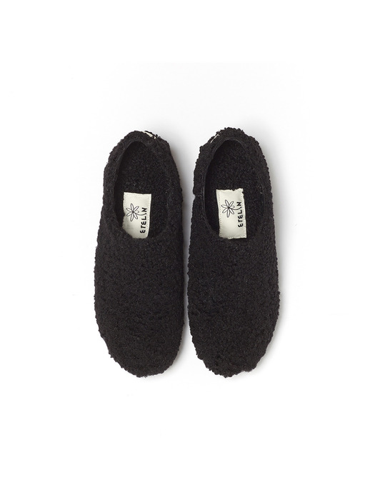 Holiday Fur Patform Loafers - Midi Black