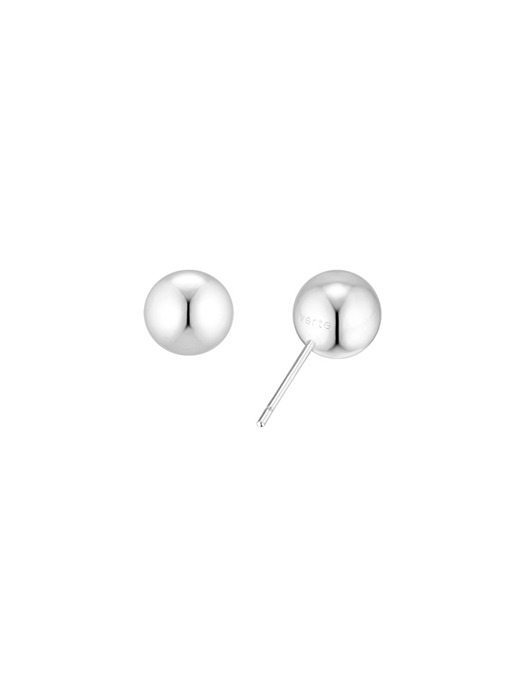 [925 silver] Deux.silver.165 / haute ball earring (8mm)