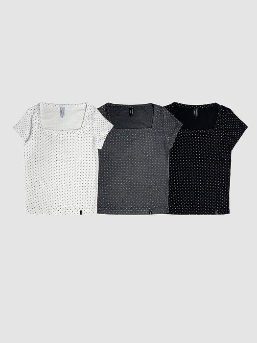 D. BASIC COTTON SQUARE-NECK T - 12 COLOR