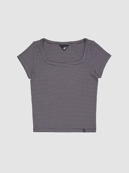 D. BASIC COTTON SQUARE-NECK T - 12 COLOR