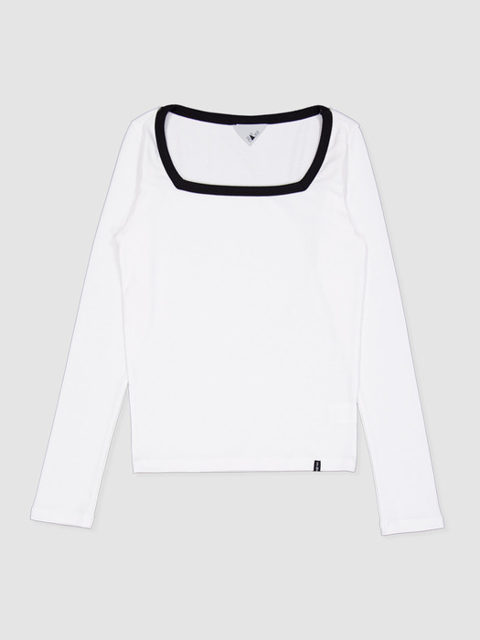 D. BASIC COTTON SQUARE-NECK T - 8 COLOR