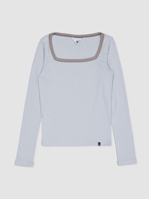 D. BASIC COTTON SQUARE-NECK T - 8 COLOR