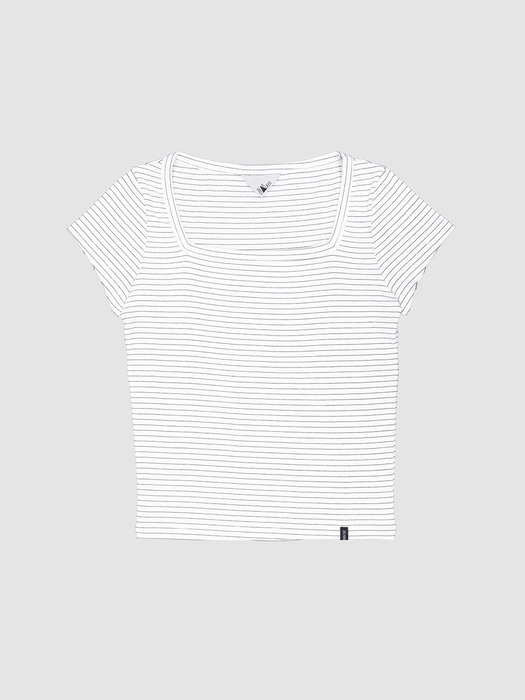 D. BASIC COTTON SQUARE-NECK T - 12 COLOR