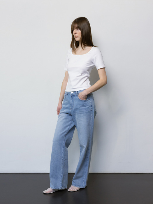 Jeans Wide Straight Fit from Cone Denim_L.Blue