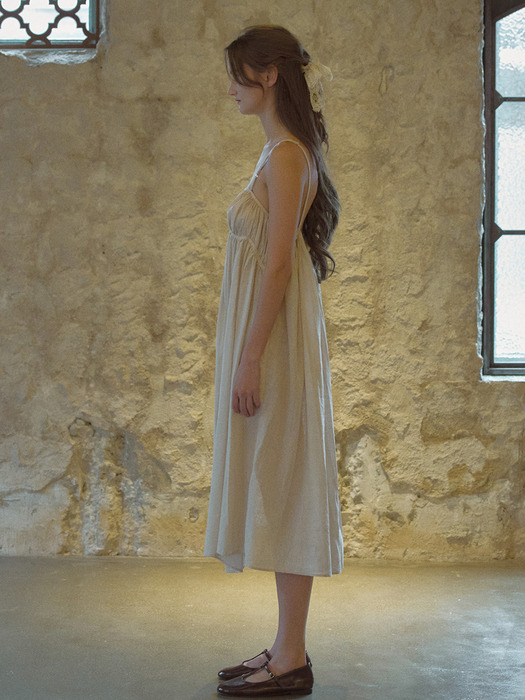 Linen see-through feminine dress