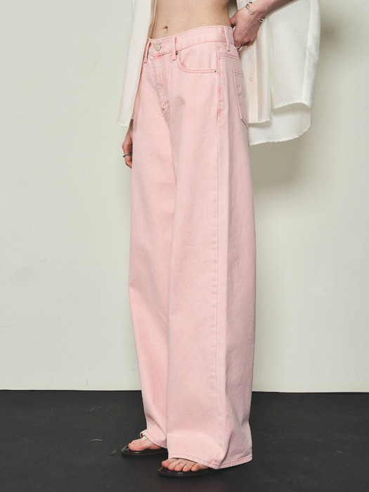 Pigment Stone Washing Pants_CTD410(Bleach Pink)