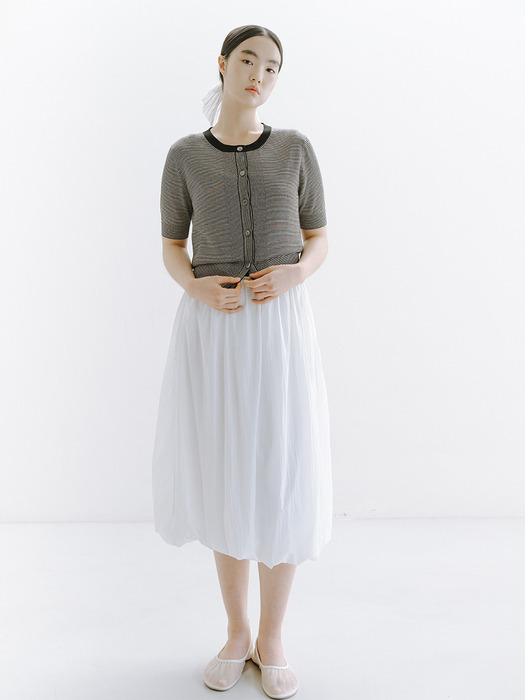 BALLOON MIDI SKIRT_OFF WHITE