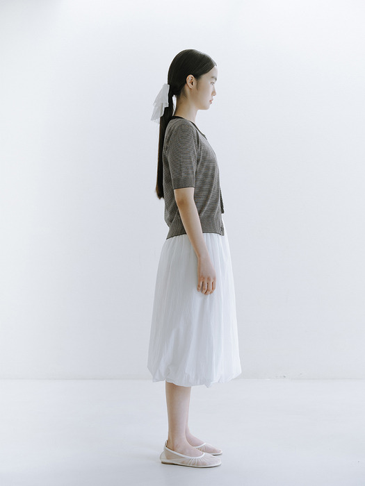 BALLOON MIDI SKIRT_OFF WHITE