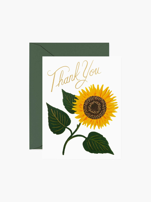 라이플페이퍼 Sunflower Thank You 감사 카드