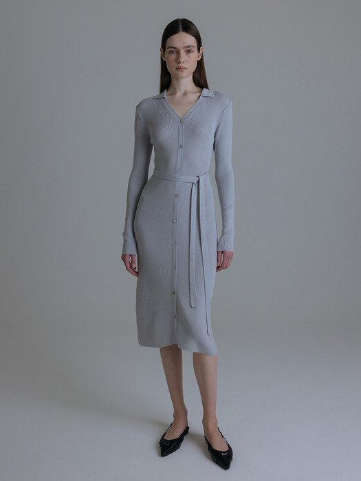 TESSA COLLAR KNIT DRESS (3colors)