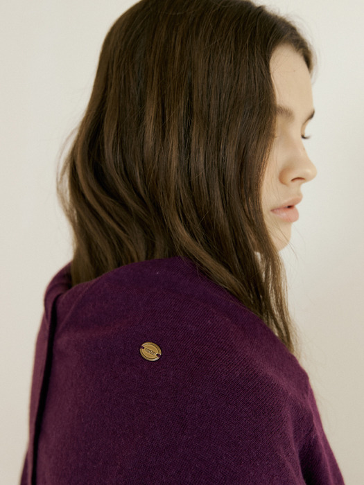 [2차리오더] [cashmere] boyfriend knit cardigan 207 (purple)